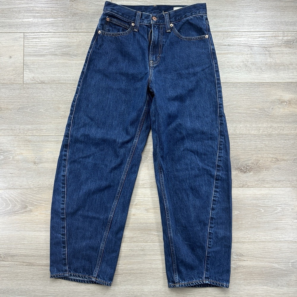 Gap Barrel High Rise Jeans Womens 28/2P Medium Wash Blue Denim 100% Cotton